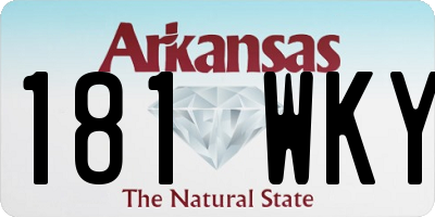 AR license plate 181WKY