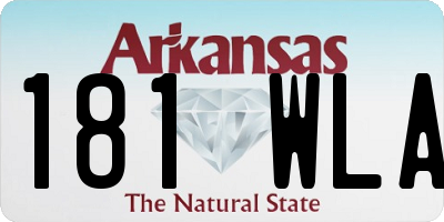 AR license plate 181WLA