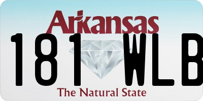 AR license plate 181WLB