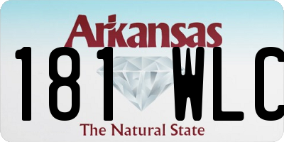 AR license plate 181WLC
