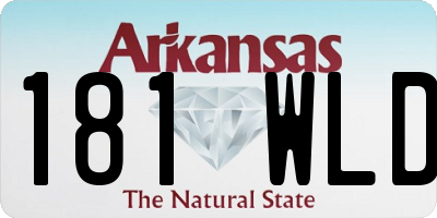 AR license plate 181WLD
