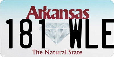AR license plate 181WLE