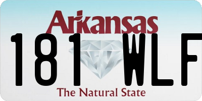AR license plate 181WLF