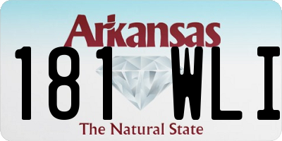 AR license plate 181WLI