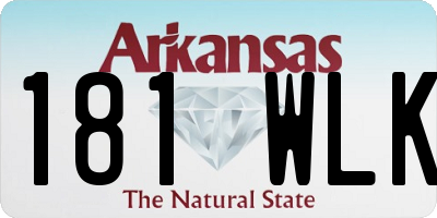 AR license plate 181WLK