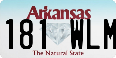 AR license plate 181WLM