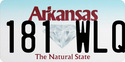 AR license plate 181WLQ