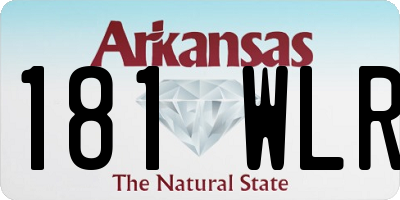 AR license plate 181WLR