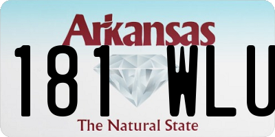 AR license plate 181WLU