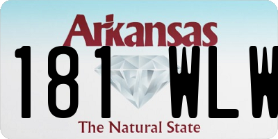 AR license plate 181WLW