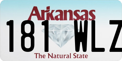 AR license plate 181WLZ
