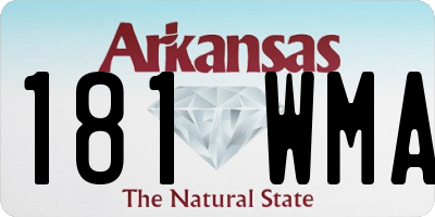 AR license plate 181WMA
