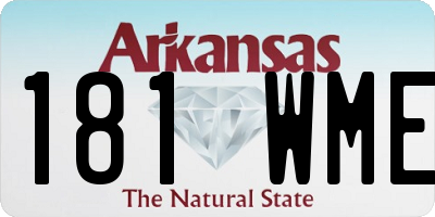AR license plate 181WME