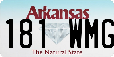AR license plate 181WMG
