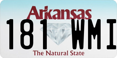 AR license plate 181WMI