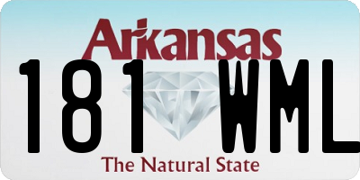 AR license plate 181WML