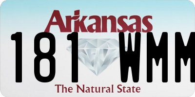 AR license plate 181WMM