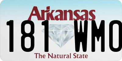 AR license plate 181WMO