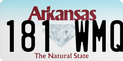 AR license plate 181WMQ