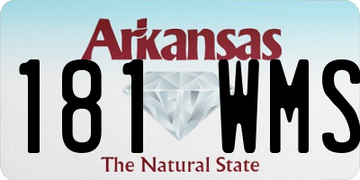 AR license plate 181WMS
