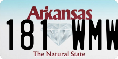 AR license plate 181WMW