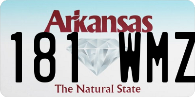 AR license plate 181WMZ