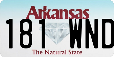 AR license plate 181WND