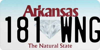 AR license plate 181WNG