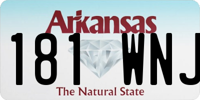 AR license plate 181WNJ