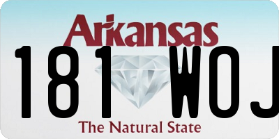 AR license plate 181WOJ