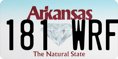 AR license plate 181WRF