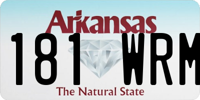 AR license plate 181WRM