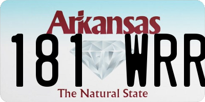 AR license plate 181WRR