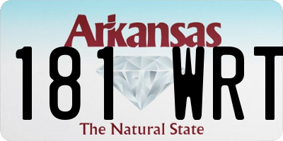AR license plate 181WRT
