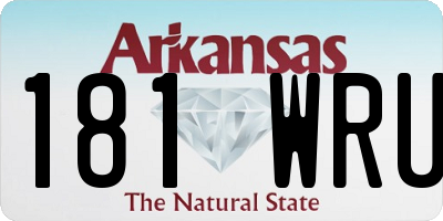 AR license plate 181WRU