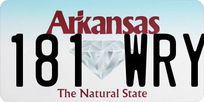 AR license plate 181WRY