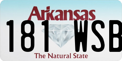 AR license plate 181WSB