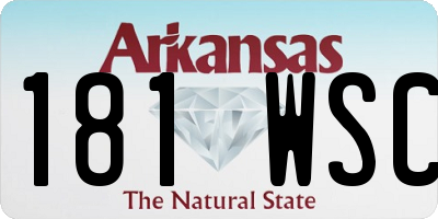 AR license plate 181WSC