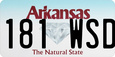 AR license plate 181WSD