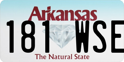 AR license plate 181WSE
