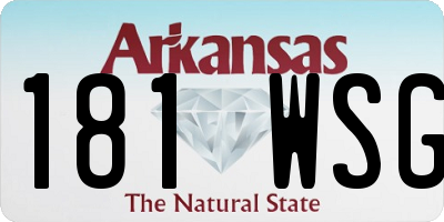 AR license plate 181WSG