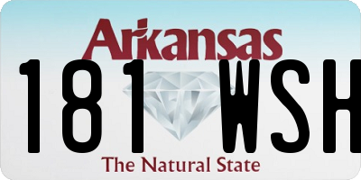 AR license plate 181WSH