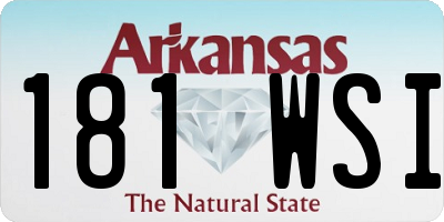 AR license plate 181WSI