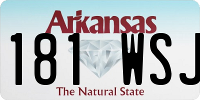 AR license plate 181WSJ