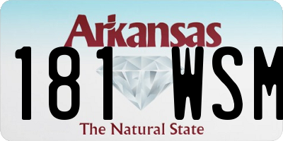 AR license plate 181WSM