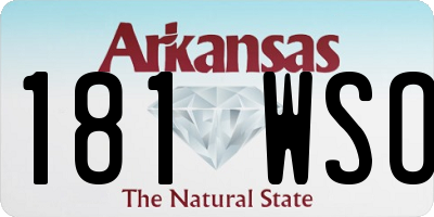 AR license plate 181WSO