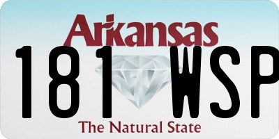 AR license plate 181WSP