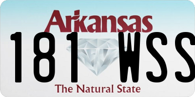 AR license plate 181WSS
