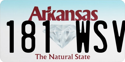 AR license plate 181WSV
