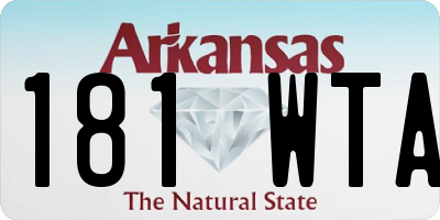 AR license plate 181WTA
